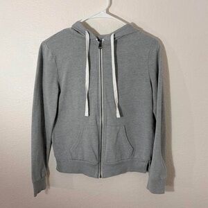 vintage light grey zip up hoodie